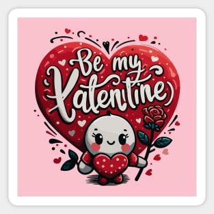 Valentine - Be Mine on Valentines Day Sticker